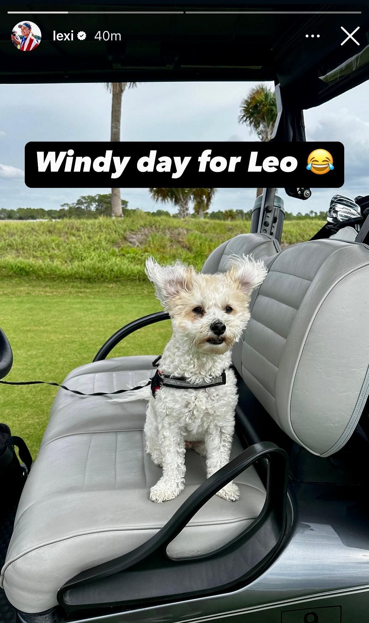 Lexi Thompson's Instagram story